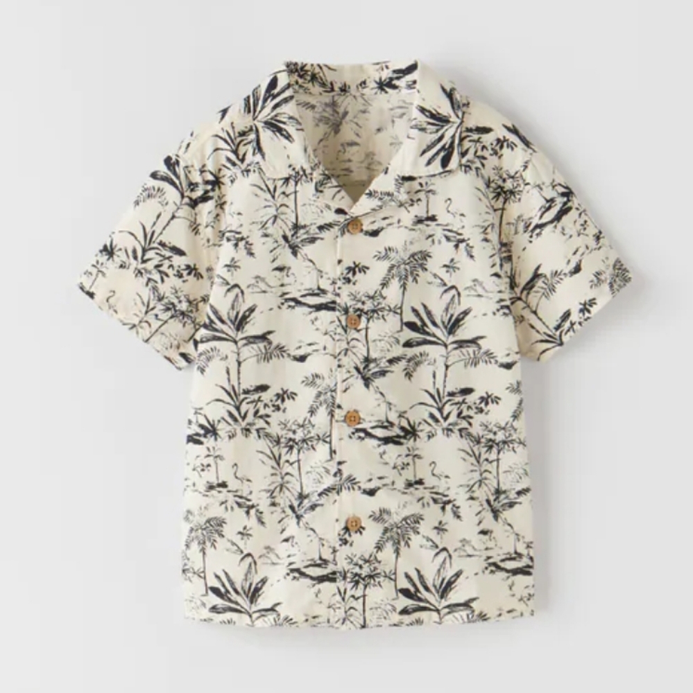 Zara Tropical Print Shirt 🆕️